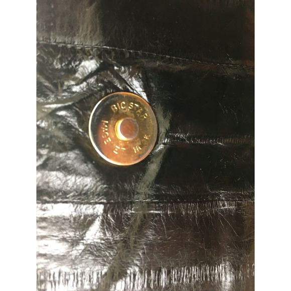 Genuine Brown Eel Skin Vintage Purse 2 zipper compartment magnetic closure - Picture 11 of 13